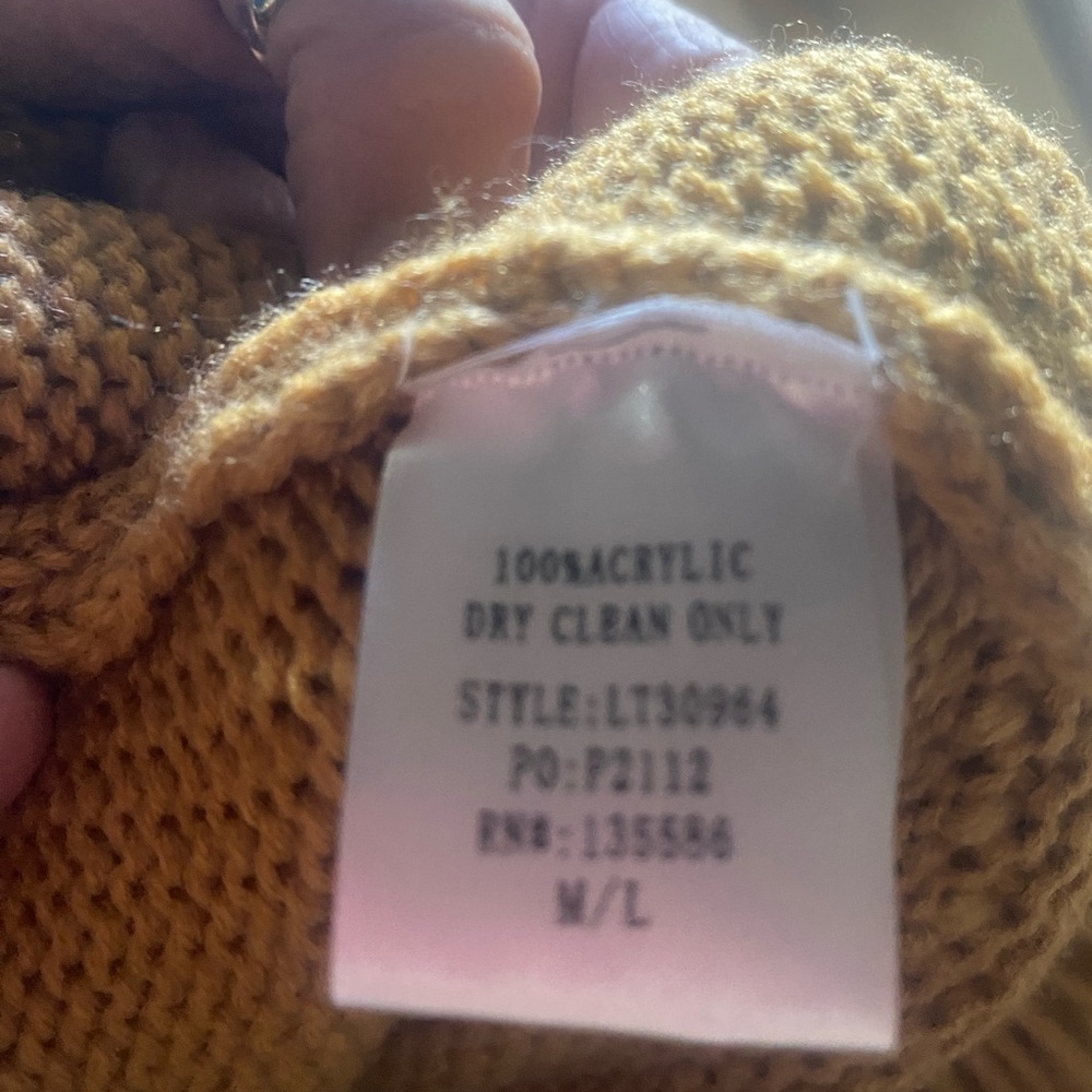 Main Strip Mustard Yellow Fringe Cardigan - Picture 3 of 3